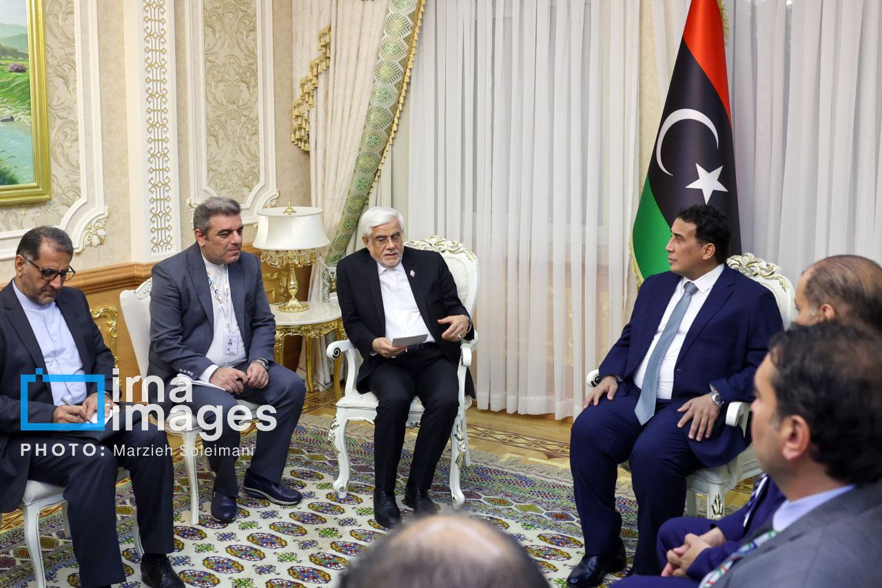 عکس/ دیدار رییس جمهور لیبی با محمدرضا عارف