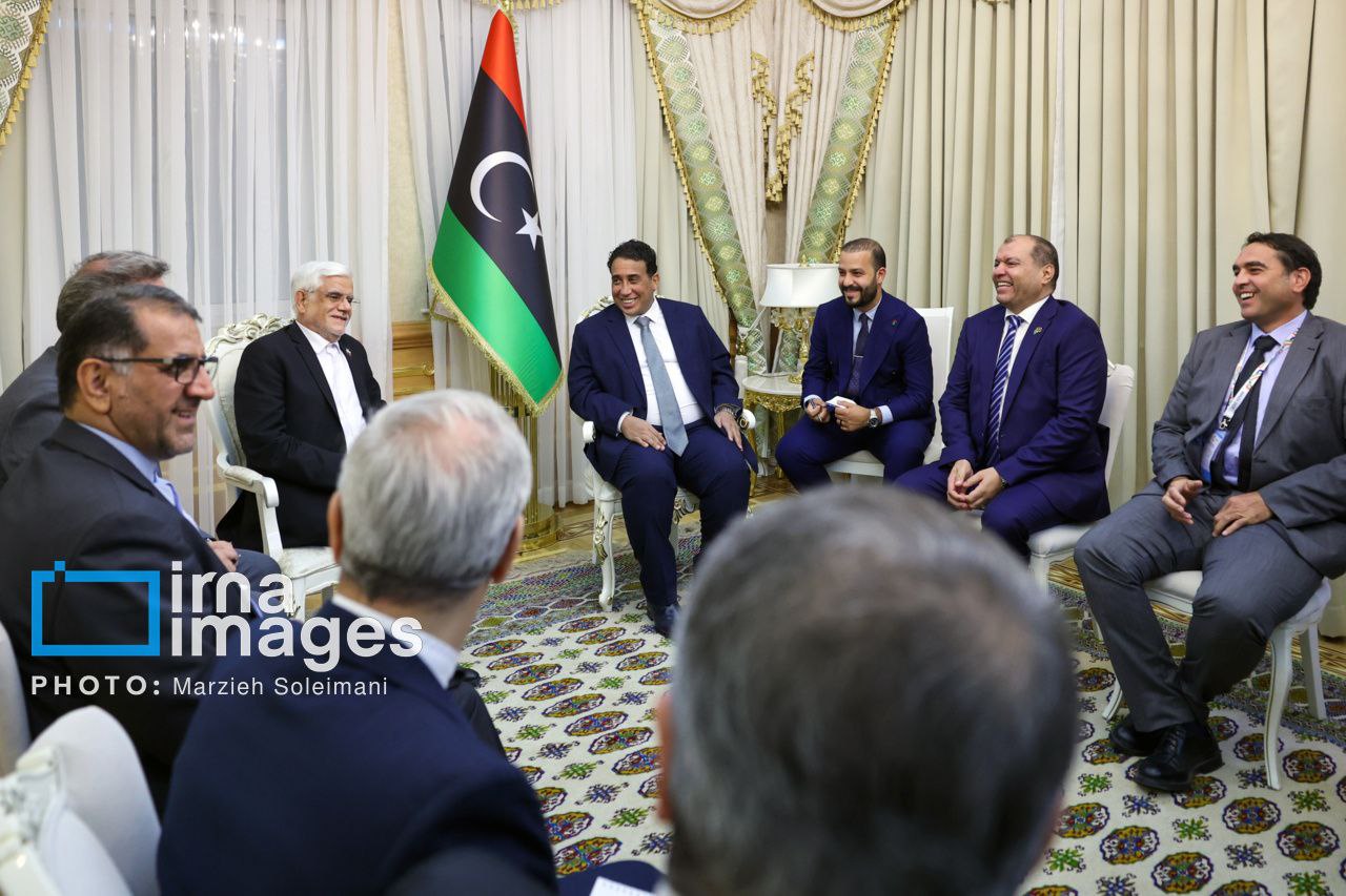 عکس/ دیدار رییس جمهور لیبی با محمدرضا عارف