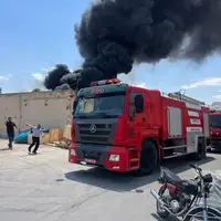 آتش‌سوزی در شرکت فرش در آران و بیدگل