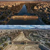 تصاویری غم‌انگیز از زاینده رود در گذر زمان