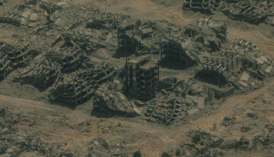 نمای هوایی از شدت تخریب غزه در اثر حملات اسرائیل