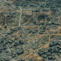 نمای هوایی از شدت تخریب غزه در اثر حملات اسرائیل