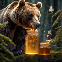 ذوق بامزه یک خرس برای عسل