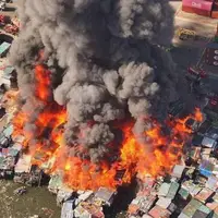 آتش‌سوزی گسترده در مانیل ده‌ها خانه را نابود کرد