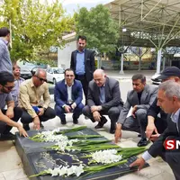 غبارروبی مزار شهید «محمود صارمی» در بروجرد