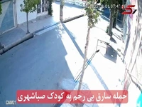 حمله وحشیانه دو سارق موتور‌سوار به کودک خردسال برای سرقت گوشی