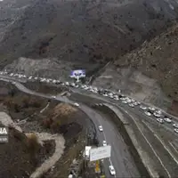 ترافیک سنگین در آزادراه تهران - شمال