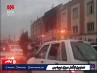 آتش‌سوزی گسترده در تالار قصر پردیس بر اثر تصادف تریلی حامل تیرآهن