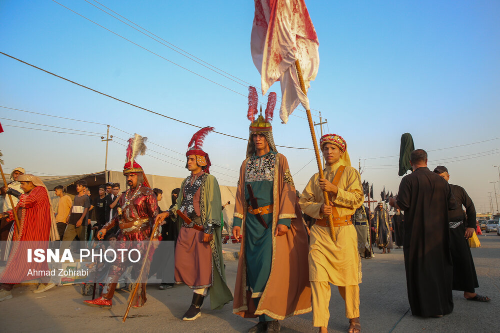 عکس/ زائران اربعین حسینی در دیوانیه عراق
