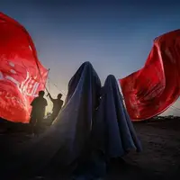 زیر لواء حضرت عباس(ع) و حضرت زینب(س) پیش به سوی کربلا