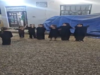 عزاداری کودکان عراقی در مسیر راهپیمایی اربعین
