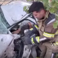 یک فوتی و یک مصدوم در واژگونی پژو ۲۰۶