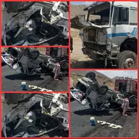 سه کشته در اثر برخورد سواری ال ۹۰ با تریلر