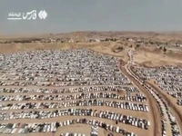 تصاویر هوایی پارکینگ‌های جاده برکت در مرز خسروی