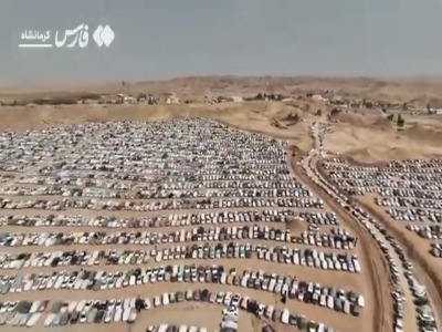 تصاویر هوایی پارکینگ‌های جاده برکت در مرز خسروی