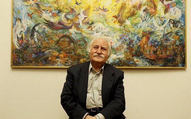 پیکر محمود فرشچیان کنار مقبره صائب تبریزی آرام میگیرد