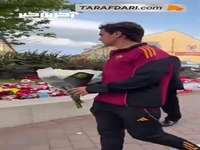 ادای احترام رانیری و دیبالا به دیوگو ژوتا در آستانه دیدار دوستانه آاس رم و اورتون در شهر لیورپول