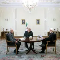 عکس/ نشست مشترک سران قوا به میزبانی رئیس جمهور در نهاد ریاست جمهوری