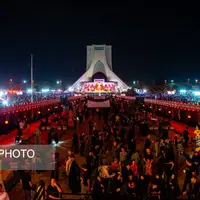 عکس/ آیین بدرقه زائرین حسینی در میدان آزادی تهران