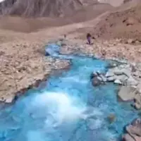 جریان آب خارق‌العاده از یخچال طبیعی در آرژانتین