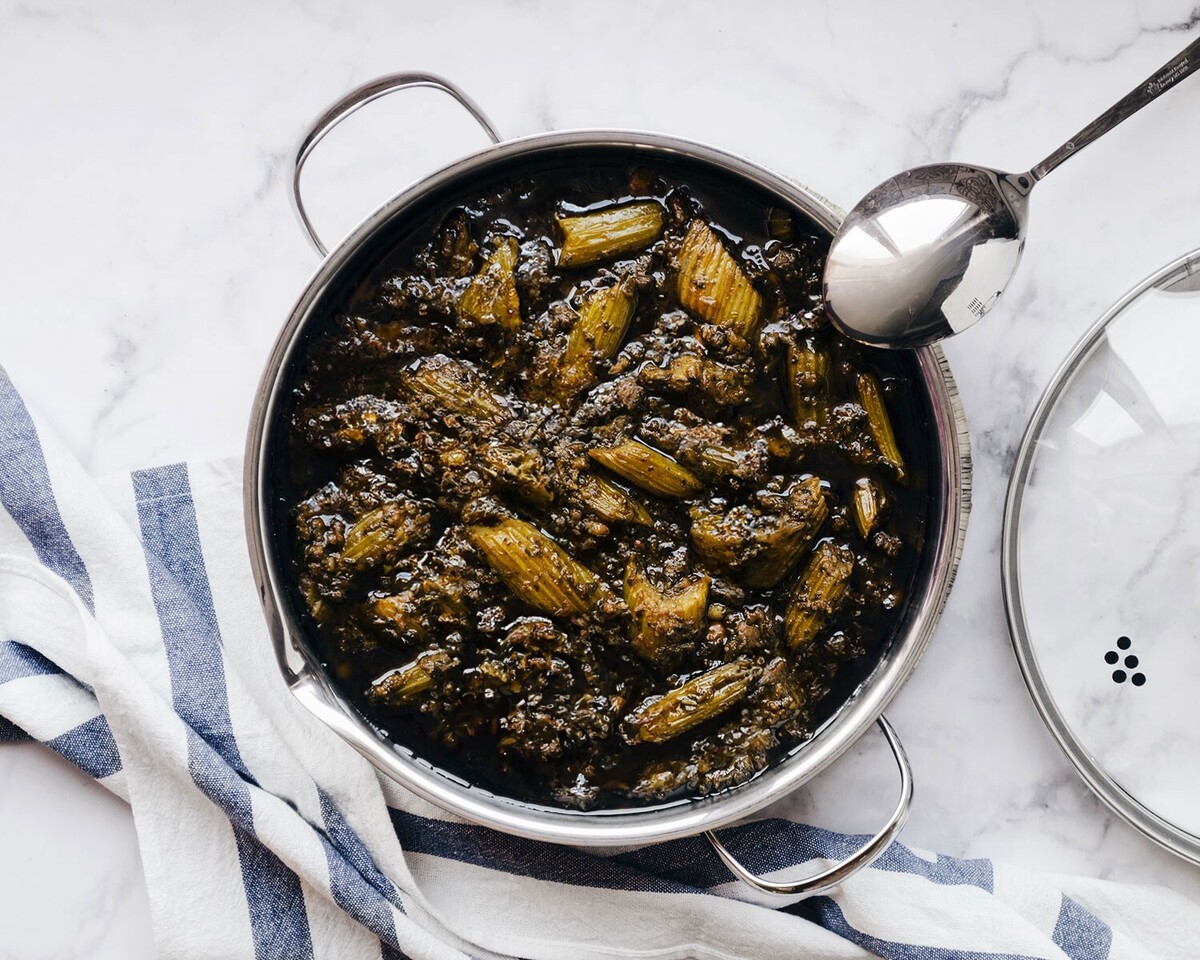 طرز تهیه خورش کرفس مجلسی و جاافتاده