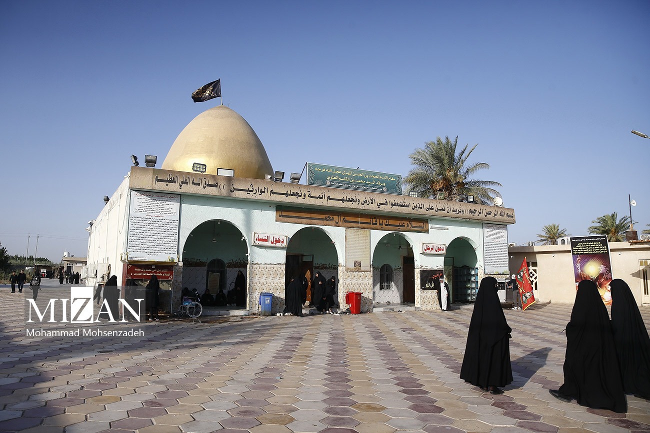 زائران اربعین حسینی در مسیر نعمانیه