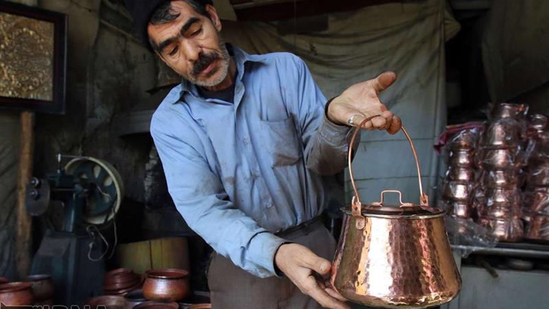 شمار فعالان صنعت مسگری زنجان کاهش یافت