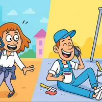 ماجرای سقوط شوهر لوس از نردبان!   