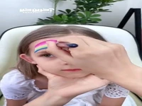 آموزش طراحی رنگین کمان روی صورت
