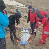 انتقال پیکر مرد ۴۶ ساله در اثر ایست قلبی در ارتفاعات سبلان