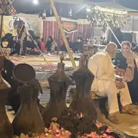 عکس/ بندر امام خمینی، حسینیه‌ای به وسعت جاده اربعین