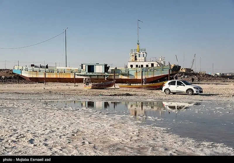 عکس/ دریاچه ارومیه در آستانه مرگ کامل