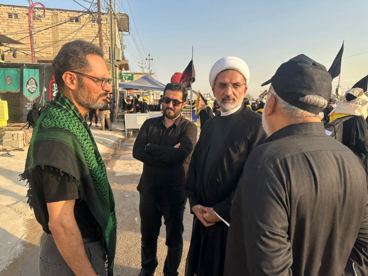 بازدید رایزن فرهنگی جمهوری اسلامی ایران در بغداد از موکب های اربعین  