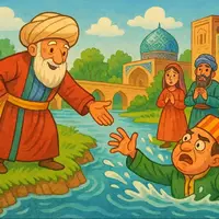 مرد خسیس در حال غرق شدن! 