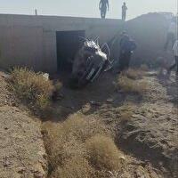 یک فوتی در حادثه واژگونی خودروی پراید در جاده فولاد آلیاژی