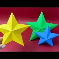 ستاره کاغذی سه بعدی بامزه 