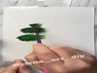 آموزش نقاشی درخت با قلم مو