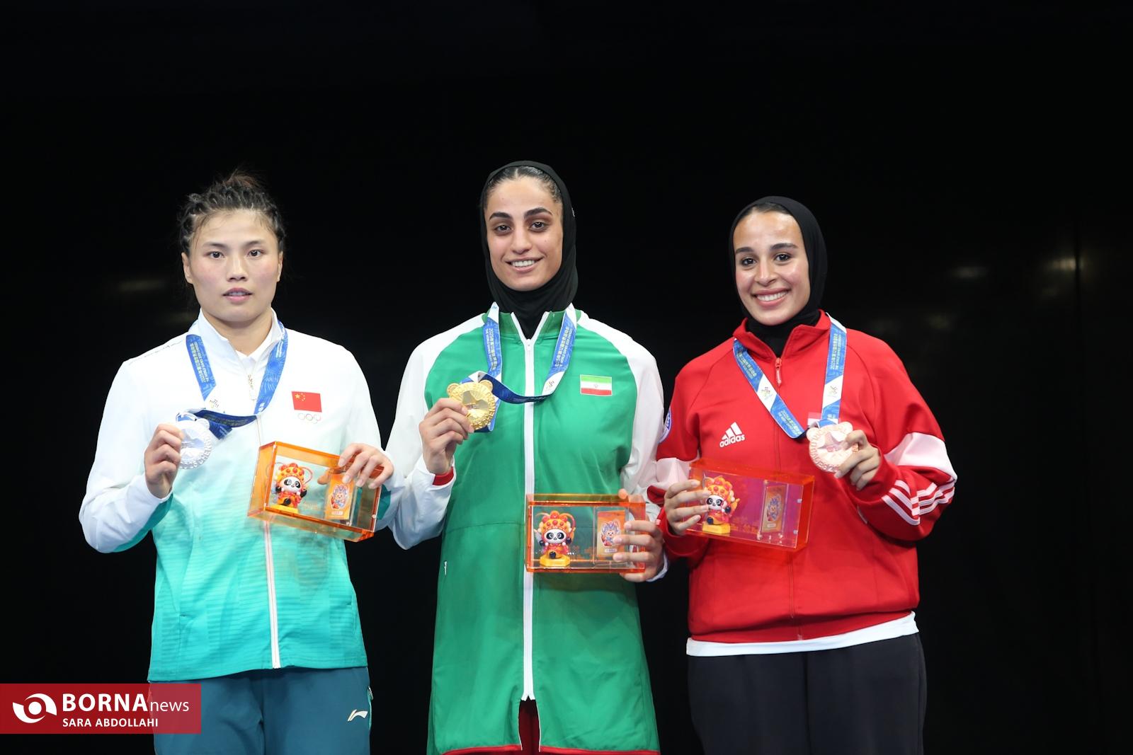 عکس/ چنگدو ۲۰۲۵؛ مدال طلای یاسمن باقرزاده در ووشو