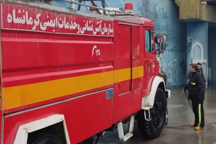 استقرار آتشنشانان کرمانشاه در مرز خسروی تا پایان بازگشت زائران اربعین