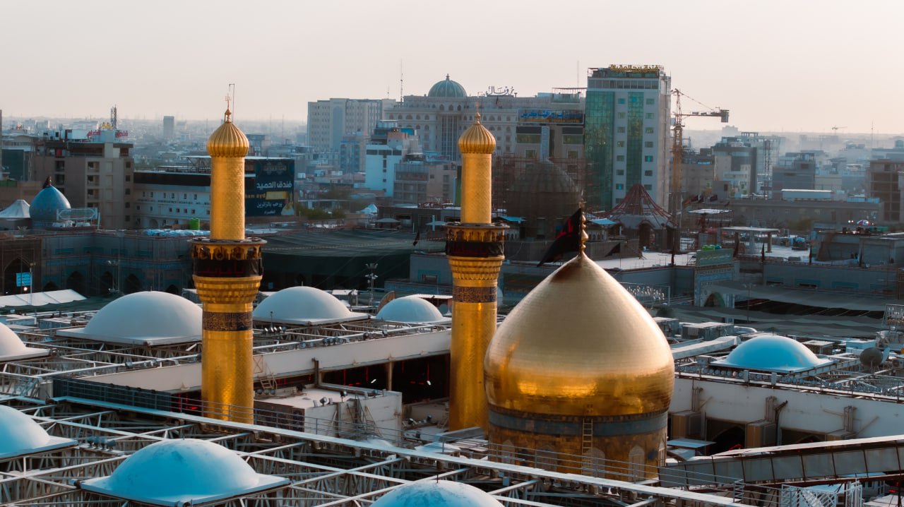 عکس/ تصاویر هوایی از بین‌الحرمین کربلا در آستانه اربعین حسینی 