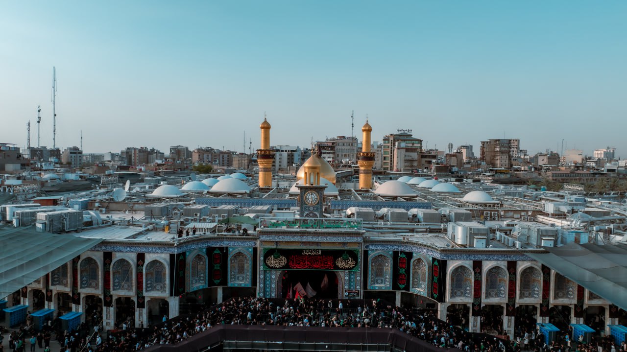عکس/ تصاویر هوایی از بین‌الحرمین کربلا در آستانه اربعین حسینی 