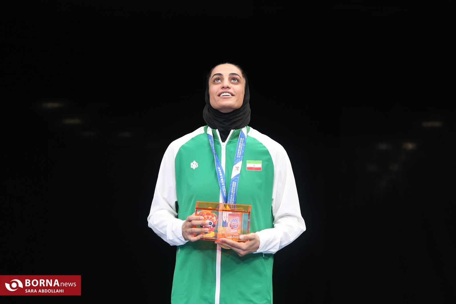 عکس/ چنگدو ۲۰۲۵؛ مدال طلای یاسمن باقرزاده در ووشو