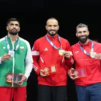 عکس/ چنگدو ۲۰۲۵؛ مدال نقره محمدرضا ریگی در ووشو