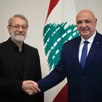 عکس/ دیدار لاریجانی با رئیس جمهور لبنان
