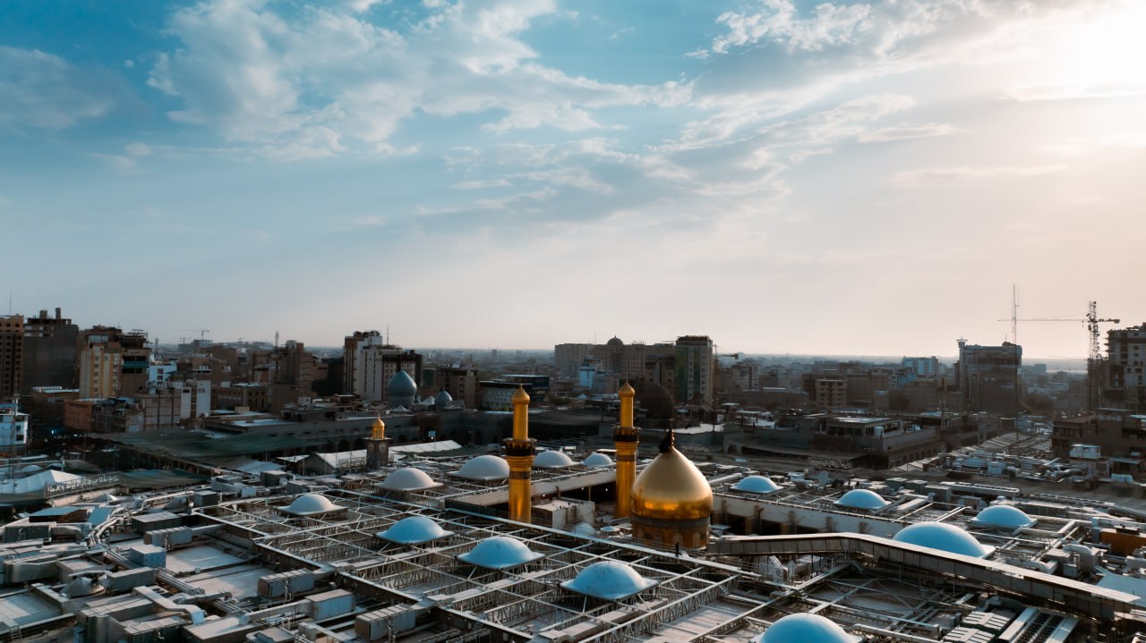 عکس/ تصاویر هوایی از بین‌الحرمین کربلا در آستانه اربعین حسینی 