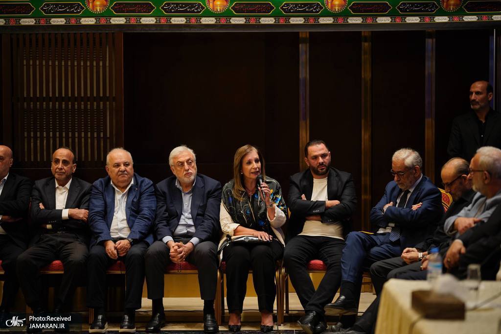عکس/ نشست علی لاریجانی با نخبگان و شخصیت‌های لبنانی و فلسطینی 