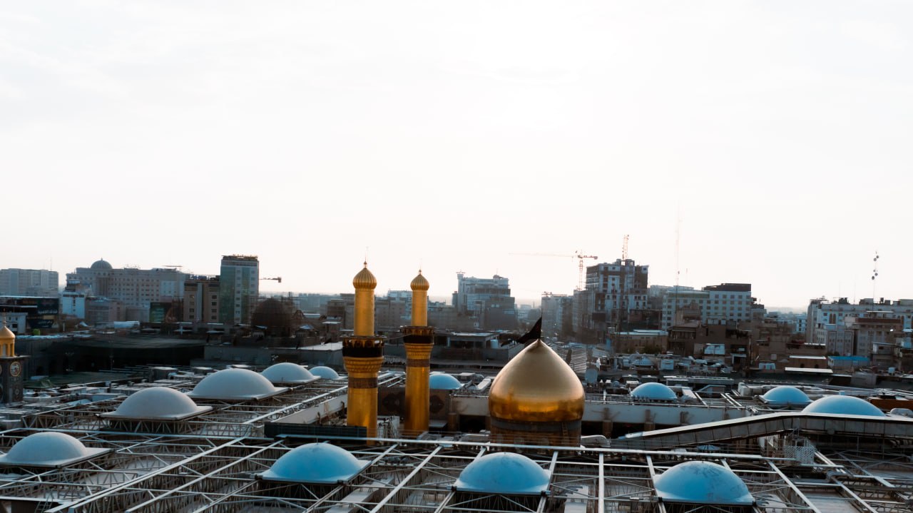 عکس/ تصاویر هوایی از بین‌الحرمین کربلا در آستانه اربعین حسینی 