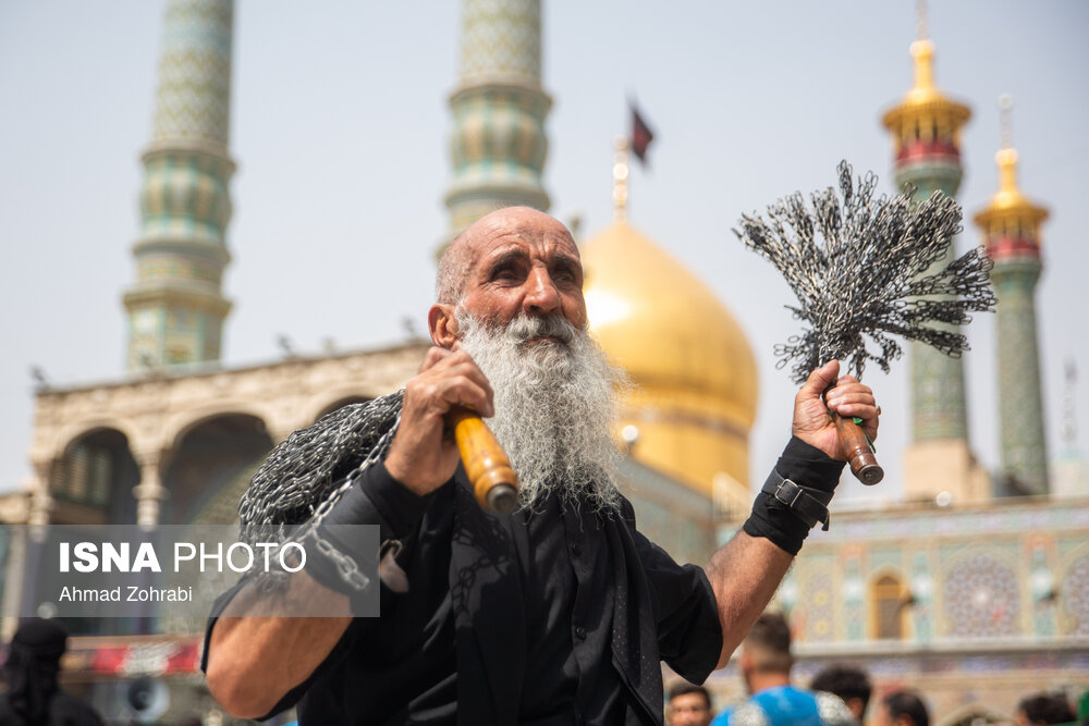 عکس/ عزاداری اربعین حسینی در حرم حضرت فاطمه معصومه(س) 