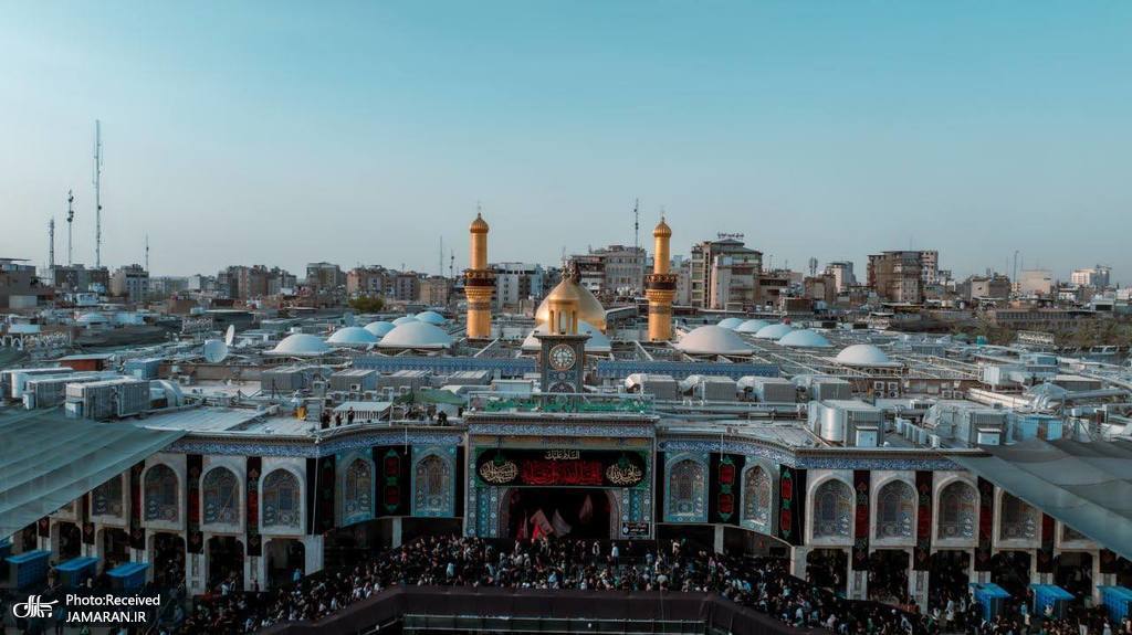  تصاویر هوایی از بین‌الحرمین کربلا در روز اربعین