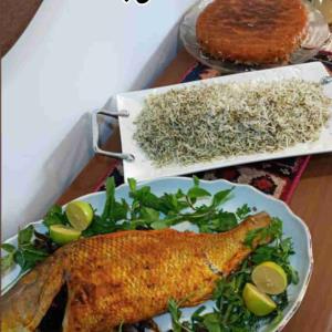 شوید پلو با ماهی